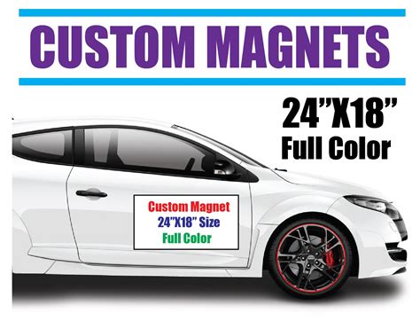 Custom Car Magnets Magnets 24x18 Full Color Etsy