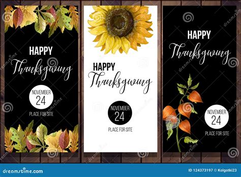 Happy Thanksgiving Poster In Minimalistic Style Vector Illustration