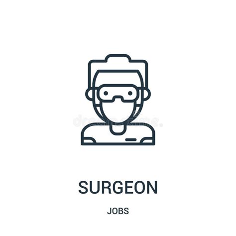 Surgeon Icon Vector From Jobs Collection Thin Line Surgeon Outline