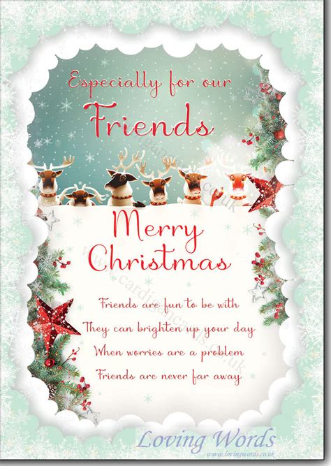 Our Friends At Christmas Greeting Cards By Loving Words