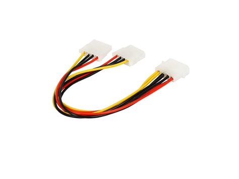 18awg 8 Inches Power Supply Ide 4 Pin Molex Lp4 Male To 2 X Female