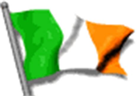 Es una de las pocas banderas en el mundo en incluir al color naranja. Banderas Animadas de Irlanda