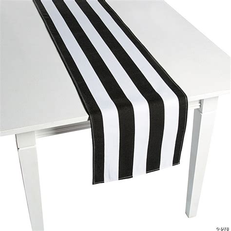 Black And White Striped Table Runners Oriental Trading