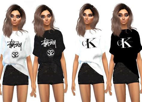 Sims Runway — The New Female T Shirt Streetwear Brand Recolour