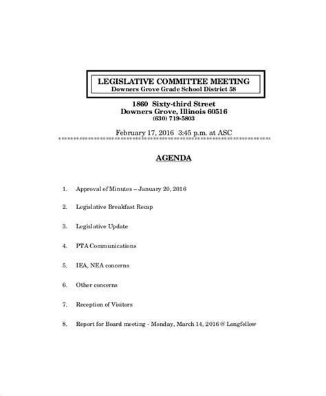 Board Meeting Agenda Template 10 Free Word Pdf Documents Download