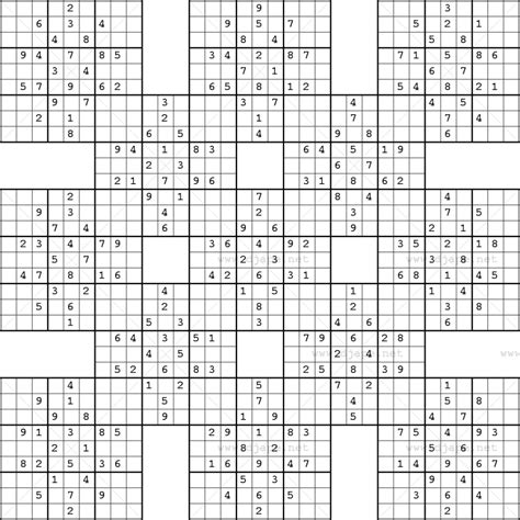 Printable Giant Sudoku Printable Sudoku Free