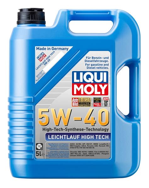 Liqui Moly 5w40: моторное масло, востребованное во всем мире