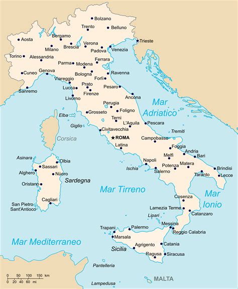 Mapa Da Itália E Os Principais Destinos Turísticos Mapa Do Mundo