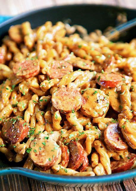 One pan cheesy smoked sausage & pasta budget savvy diva salt, scallions, diced onion, milk, chicken broth, minced garlic and 6 more tex mex smoked sausage pasta just a pinch fresh cilantro, red chili powder, smoked paprika, red onion, smoked provolone cheese and 8 more Pin on Recipes