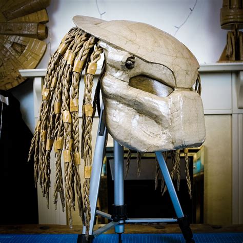 1920 predator mask 3d models. Predator Helmet out of cardboard DIY | Cardboard sculpture ...