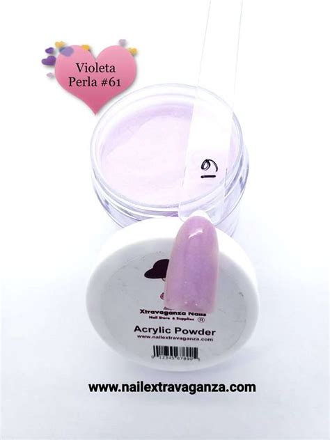 061 Acrylic Powder 1oz Jar Extravaganza Violeta Perla Nail Extravanganza