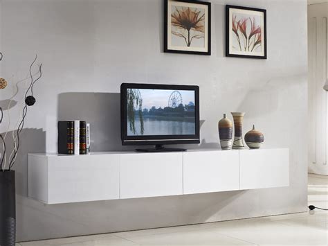 24m Majeston White Floating Tv Cabinet