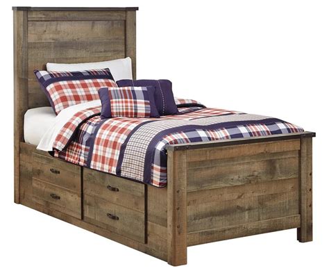 Ashley Furniture Trinell Brown Full Drawer Storage Bed The Classy Home