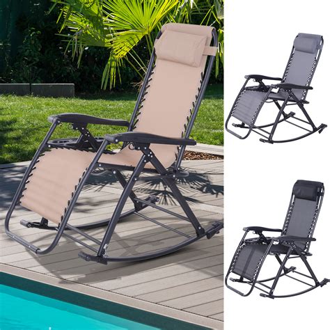 Single sofa half recliner sofa chair living room balcony lounge chair snail chair domestic lazy sofa chair with foot pad. Zero Gravity Recliner Lounge Chair Patio Rocker Home ...