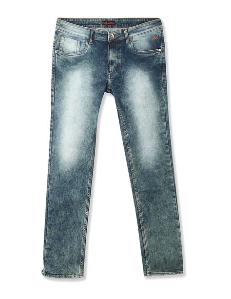 Buy Men Blue Jackson Skinny Fit Washed Jeans Online At