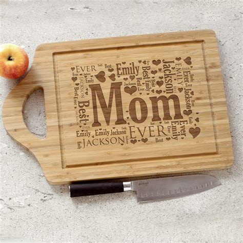 Moms Kitchen Ts For Mom Mom Cutting Board Custom Cutting Board