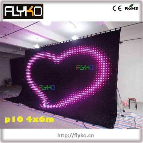Free Shipping P100 4x6m Stage Background Decoration Led Curtainled
