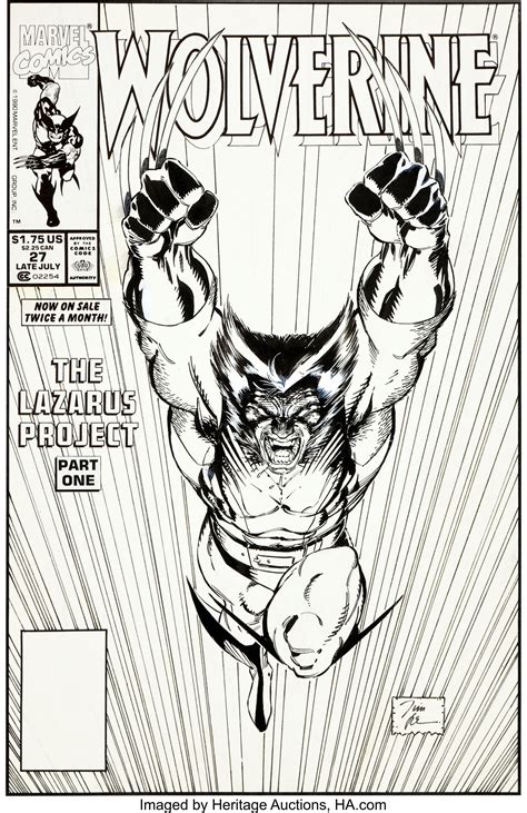Jim Lee Wolverine 27 Cover Original Art Marvel 1990 Lot