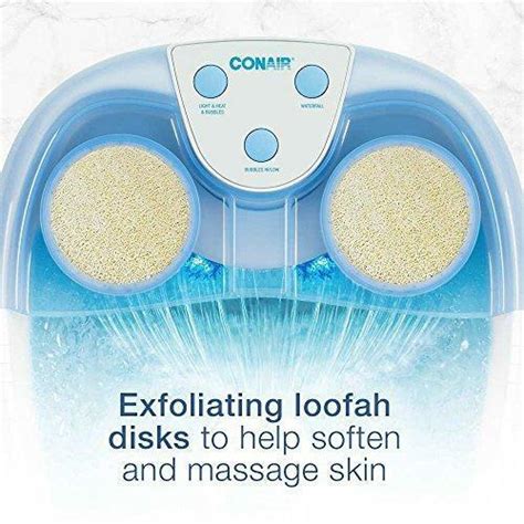 conair waterfall foot pedicure spa with lights bubbles massage rollers blue 523160726608 ebay
