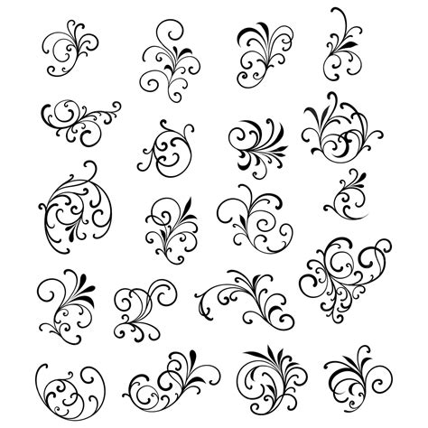 Leaf Royal Calligraphy Elements Leaf Drawing Royal Drawing