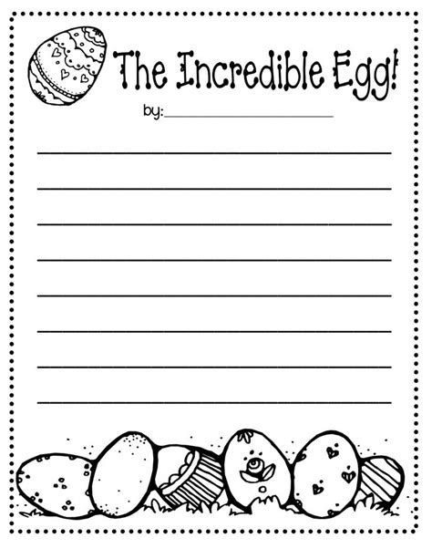 Here are 10 easter writing prompts you can use to ring in the holiday with your classroom or your own personal journal. IncredibleEgg_Easter.pdf | Writing activities, Easter writing, Kindergarten writing