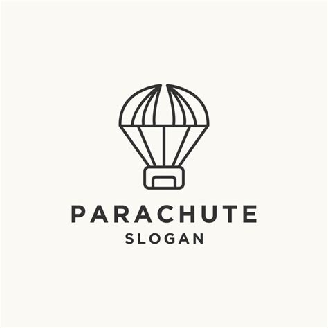 Premium Vector Parachute Logo Icon Flat Design Template