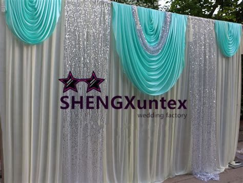 3m6m Ice Silk Wedding Backdrop Curtain Stage Background