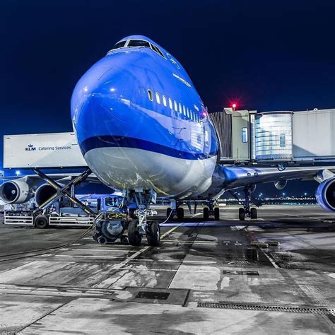 Our Boeing 747 At Night Klm Boeing747 Schiphol Airport 📸 By
