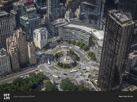 Aerial View Of Columbus Circle In New York City Stock Photo Offset