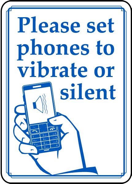 Set Phones To Vibrate Or Silent Sign D5917 By