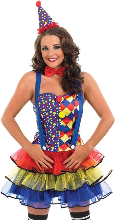 fancy dresses ladies giggles the clown costume adults circus fancy dress womens outfit clothes