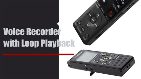 Voice Recorder With Loop Playback Perfect For Dictation And Studying