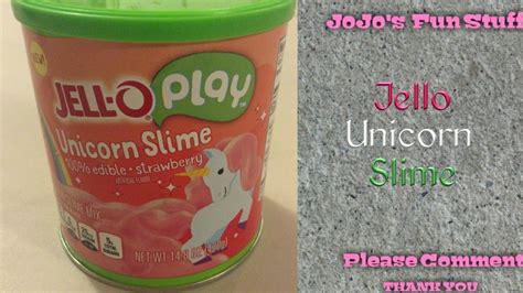 Jello Unicorn Slime Youtube