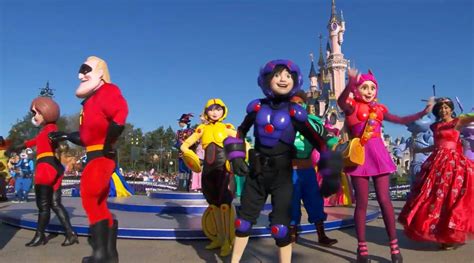 Big Hero 6 And The Incredibles During The 25th Anniversary Celebration Of Disneyland Paris Dlp