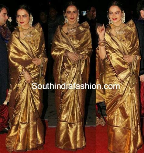 Rekha In Kanjeevaram Saree South India Fashion