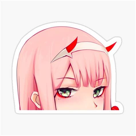 Zero Two Sticker By Animae In 2021 Anime Printables Cute Stickers Pin