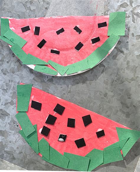 Paper Plate Watermelon Craft For Preschoolers No Time For Flash Cards