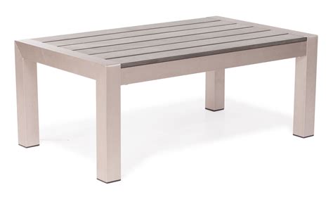 The best aluminum outdoor coffee tables. Rivera Modern Brushed Aluminum and Faux Wood Outdoor ...