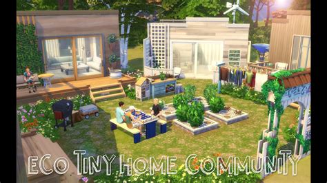 Eco Tiny House Community The Sims 4 Speed Build No Cc 💛 Youtube