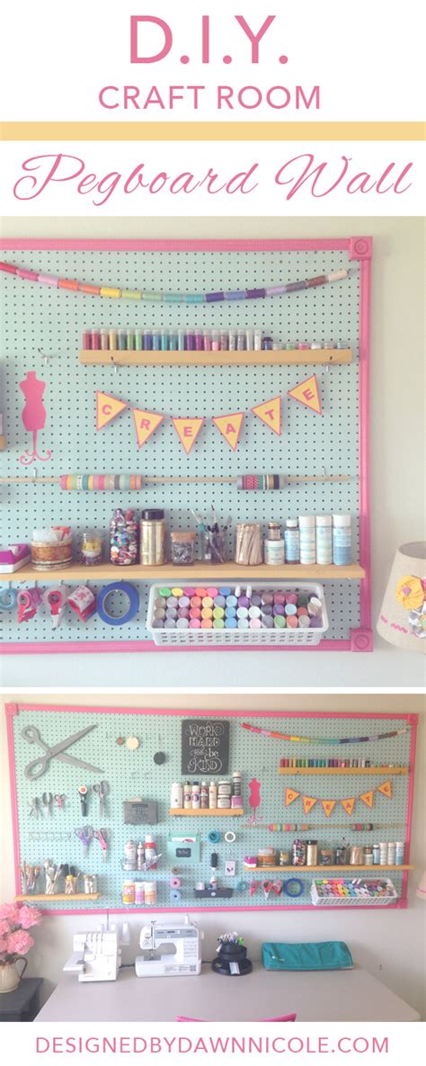 I'm so excited to show you my new pegboard for my craft room. DIY Craft Room Pegboard Wall - BigDIYIdeas.com