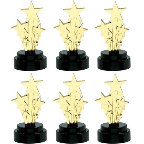 Hollywood Star Trophies 6ct Party City