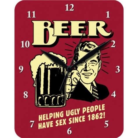 Pendule Metal Biere Beer Helping Have Sex Humour Horloge Cdiscount Maison