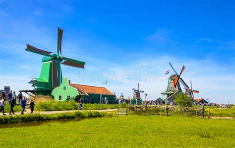 Traditional Dutch Landscape In Zaanse Schans Netherlands Europe