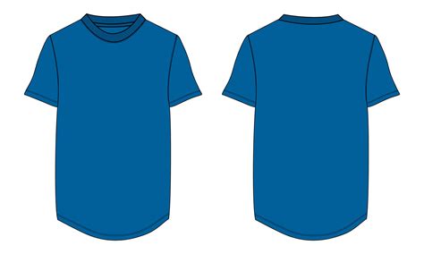 Blue T Shirt Mock Up Vector Art Icons And Graphics For Free Download