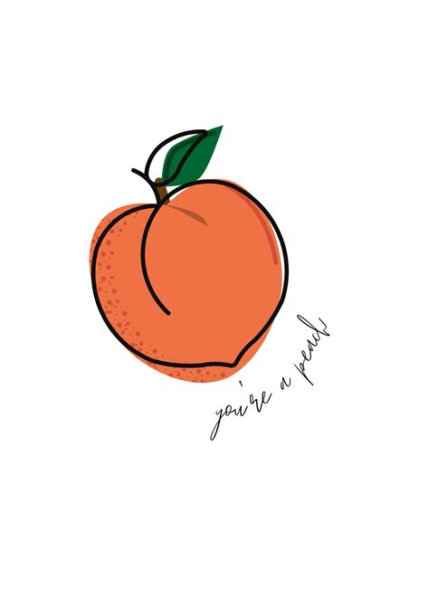 Youre A Peach Digital Download Etsy