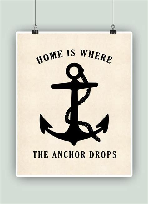 Anchor Art Quote Nautical Art Nautical Poster Anchor Print Anchor