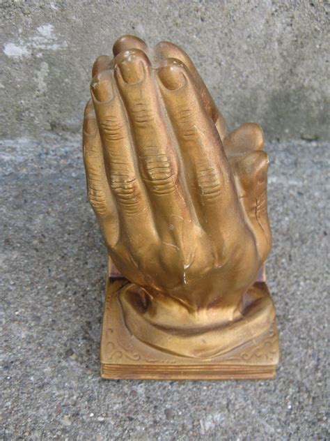 This Is A Beautiful Praying Hands Statue Hands Are Done In Realistic
