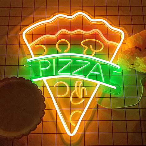 Pizza Neon Sign Pizza Sign Pizza Art Pizza Restaurant Restaurant Decor Pvc Moulding Coffee