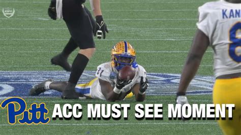 Pitts Erick Hallett Makes The Diving Interception Acc Must See