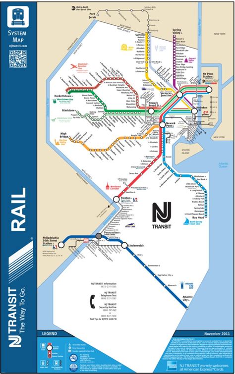 Transit Maps Official Map New Jersey Transit Rail System